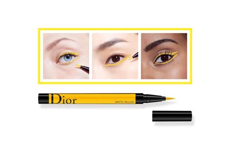 dior eyeliner yellow|Dior on stage eyeliner.